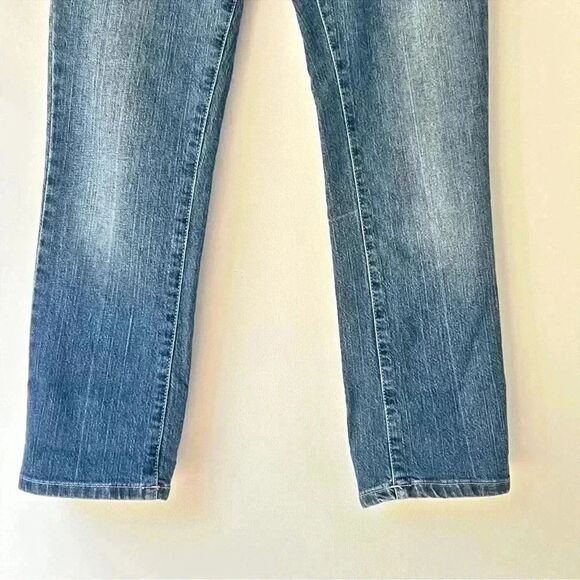 Y2K American Eagle Limited Blue Issue Cropped Jeans Women’s 2 Reg Pink Stitch - Picture 6 of 14